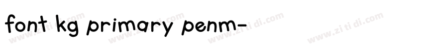 font kg primary penm字体转换